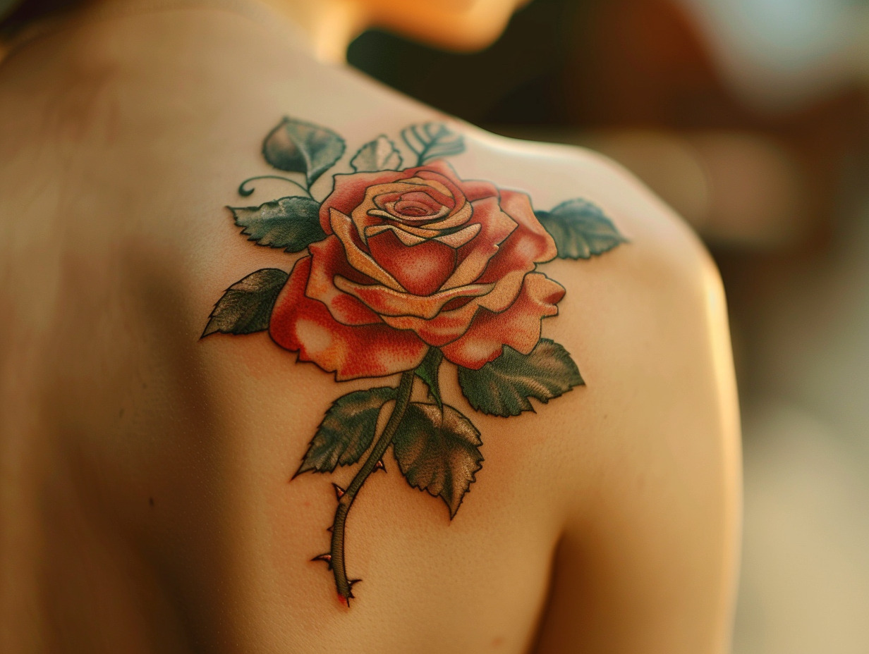 tatouage rose